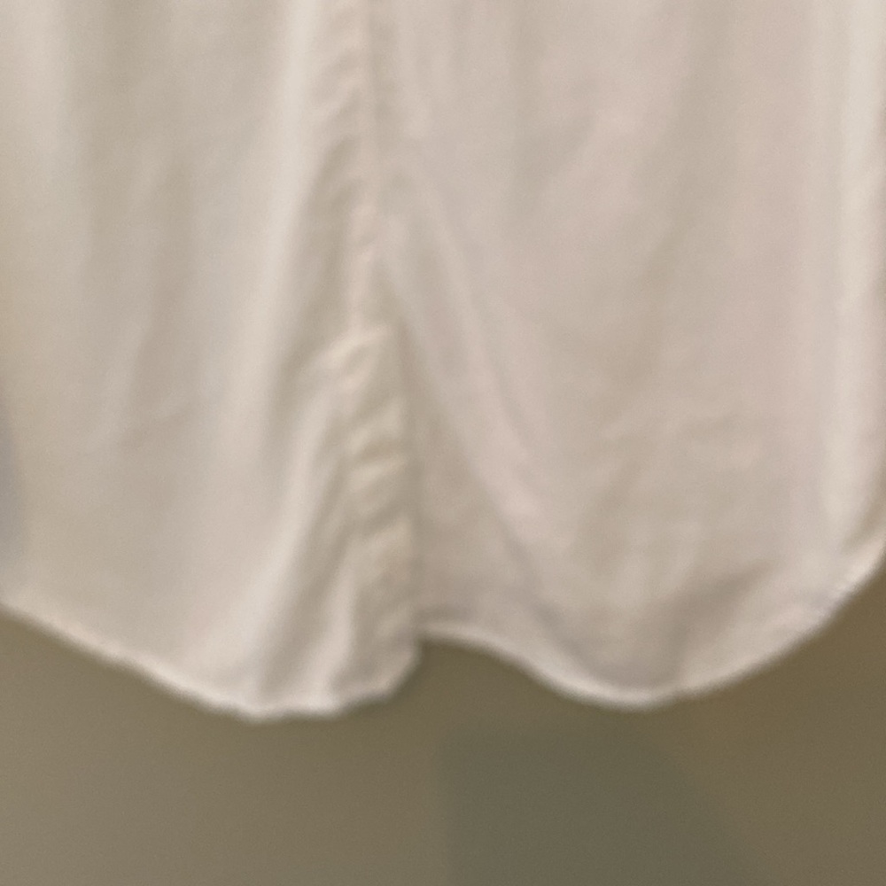 Side Stitch Los Angeles Button Front White Tunic with Roll Tab Sleeve Size XS - Picture 10 of 10